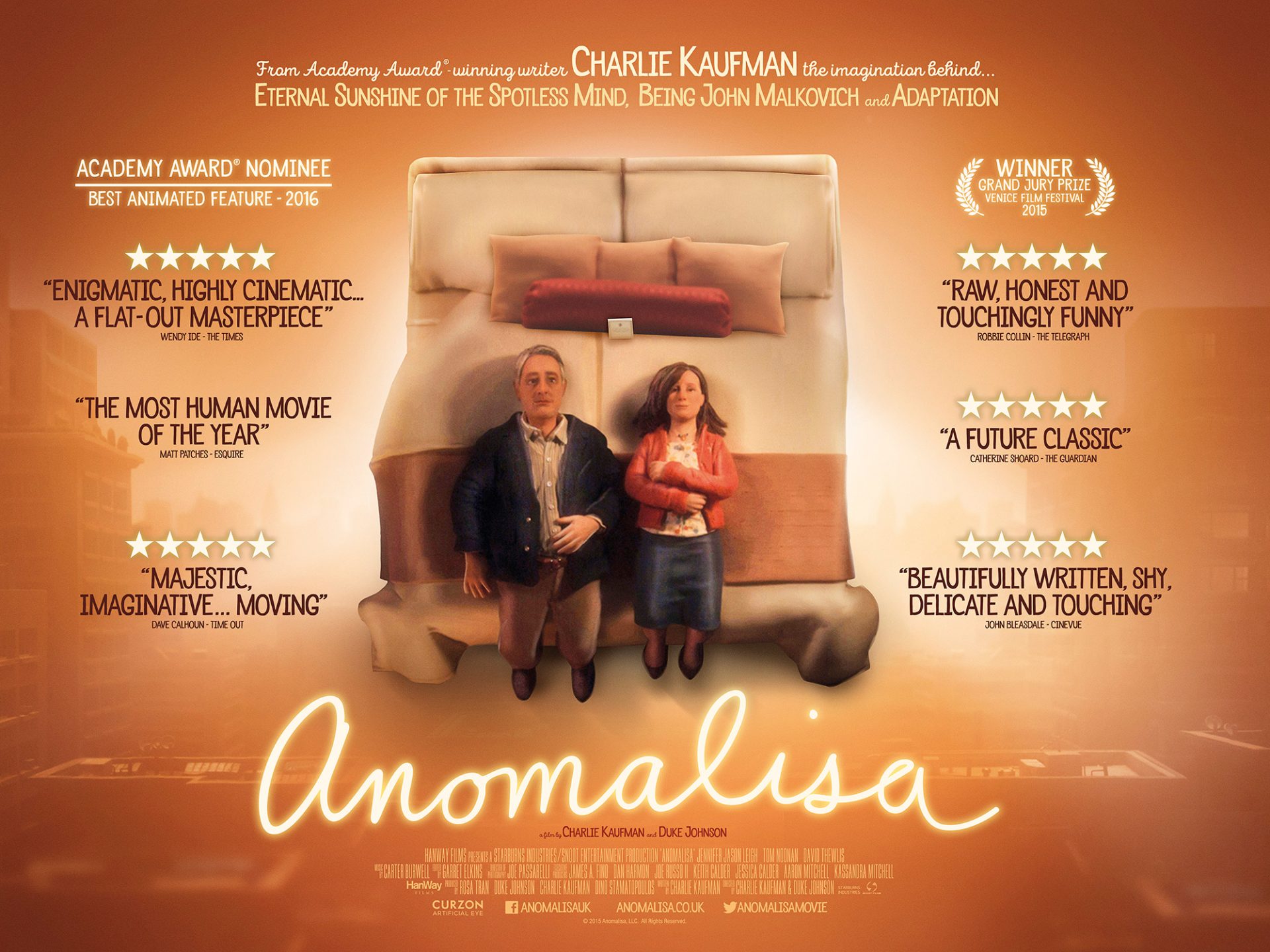 2016 Oscars Challenge: [12] “Anomalisa” – Best Animated Feature