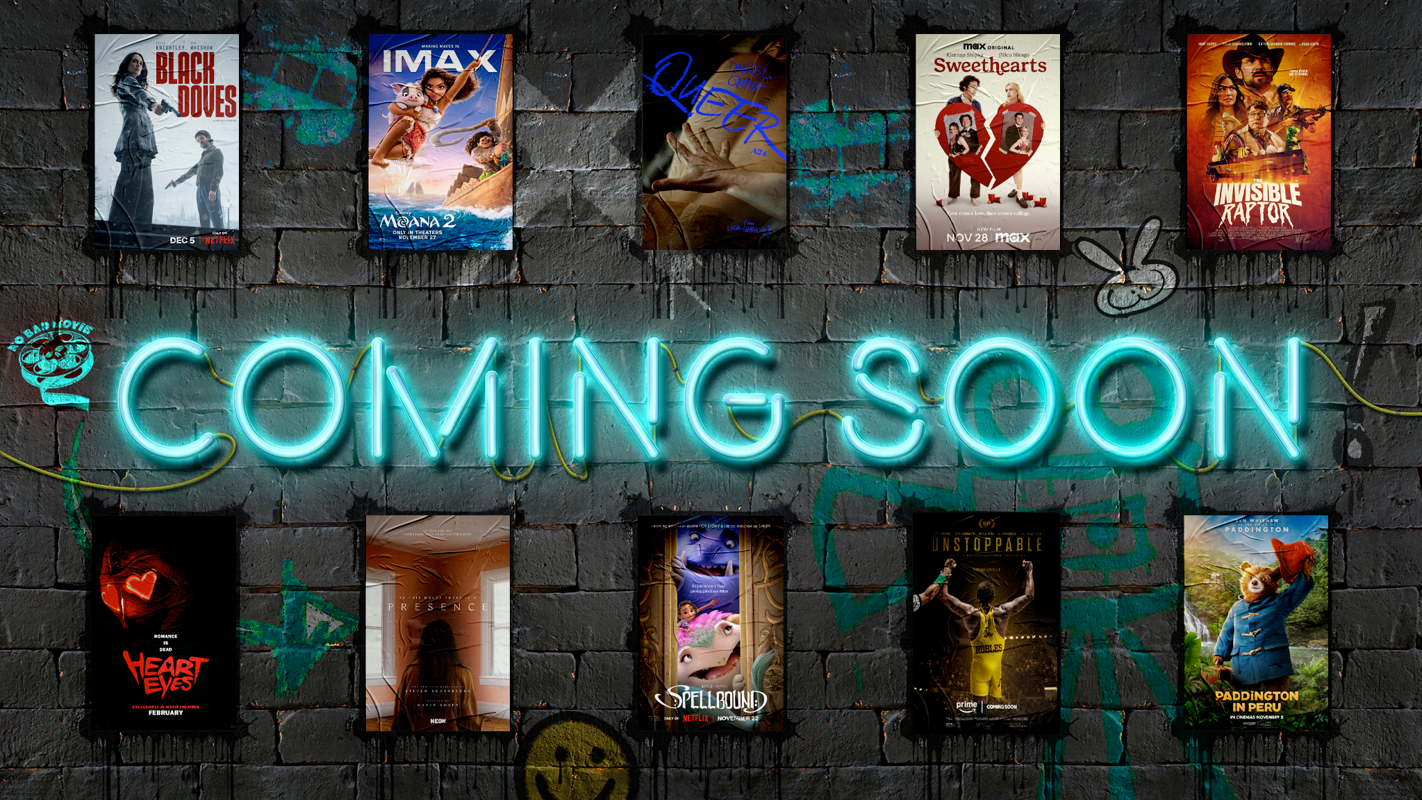 Coming Attractions: Queer, Spellbound, Paddington In Peru, Unstoppable, & Moana 2