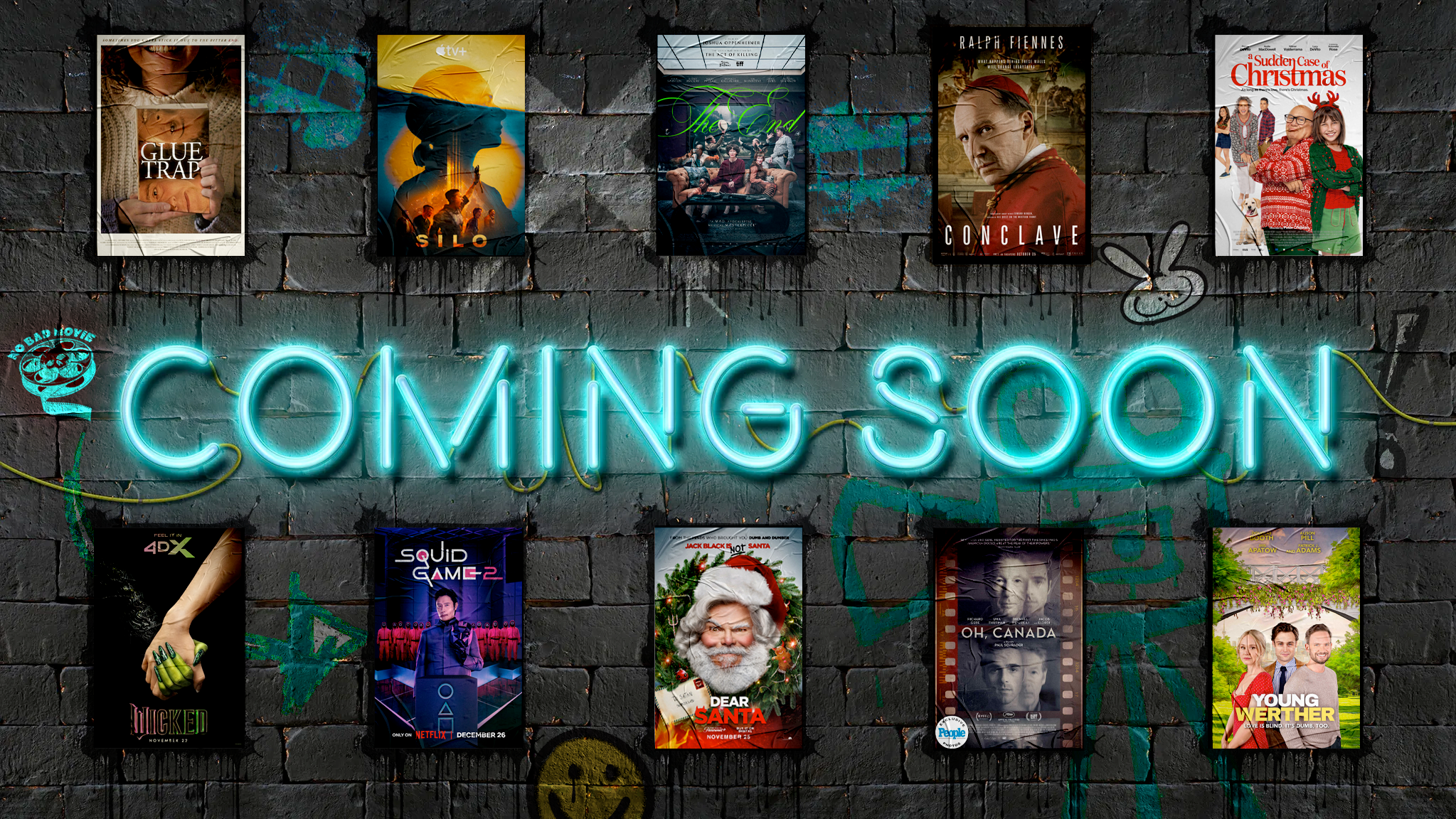 Coming Attractions: The End, Dear Santa, Squid Game: Season 2, & Oh Canada