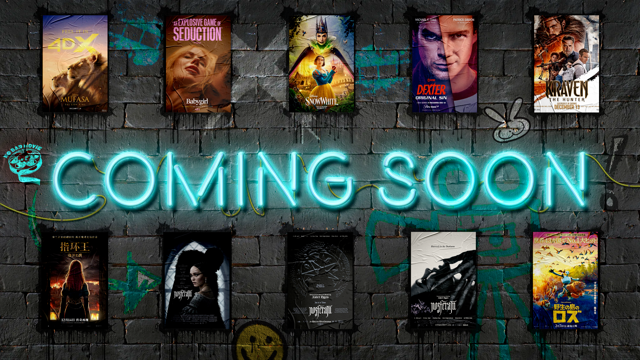 Coming Attractions: Snow White, Kraven The Hunter, Mufasa: The Lion King, Nosferatu, Babygirl, & Last Breath